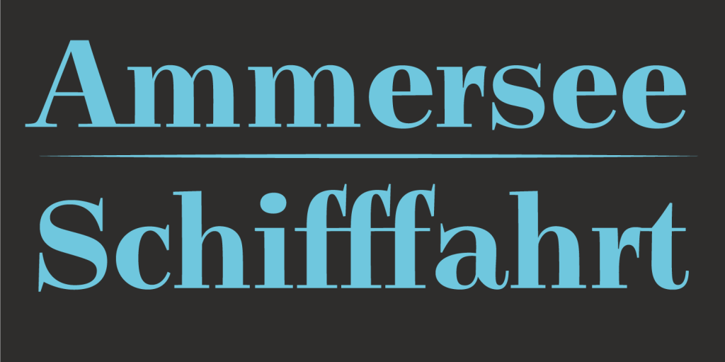 Schriftmuster der Schrift Legit Didone von H. D. Heitmann. Die Wörter „Ammersee“ und „Schifffahrt“ sind fett ausgezeichnet.