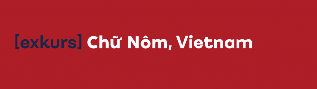 Banner [exkurs] Chu Nom, Vietnam