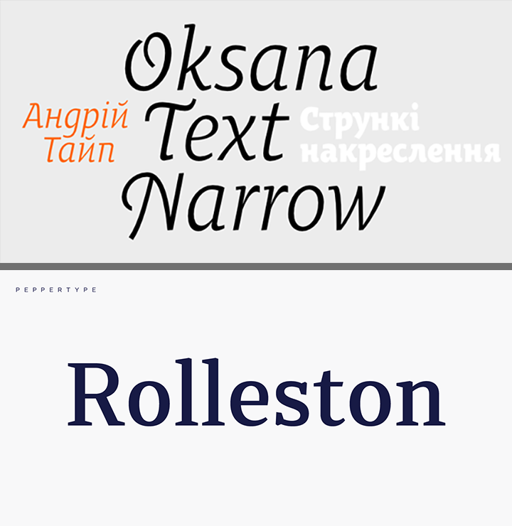 Typografische Grafik der Oksana Next Narrow